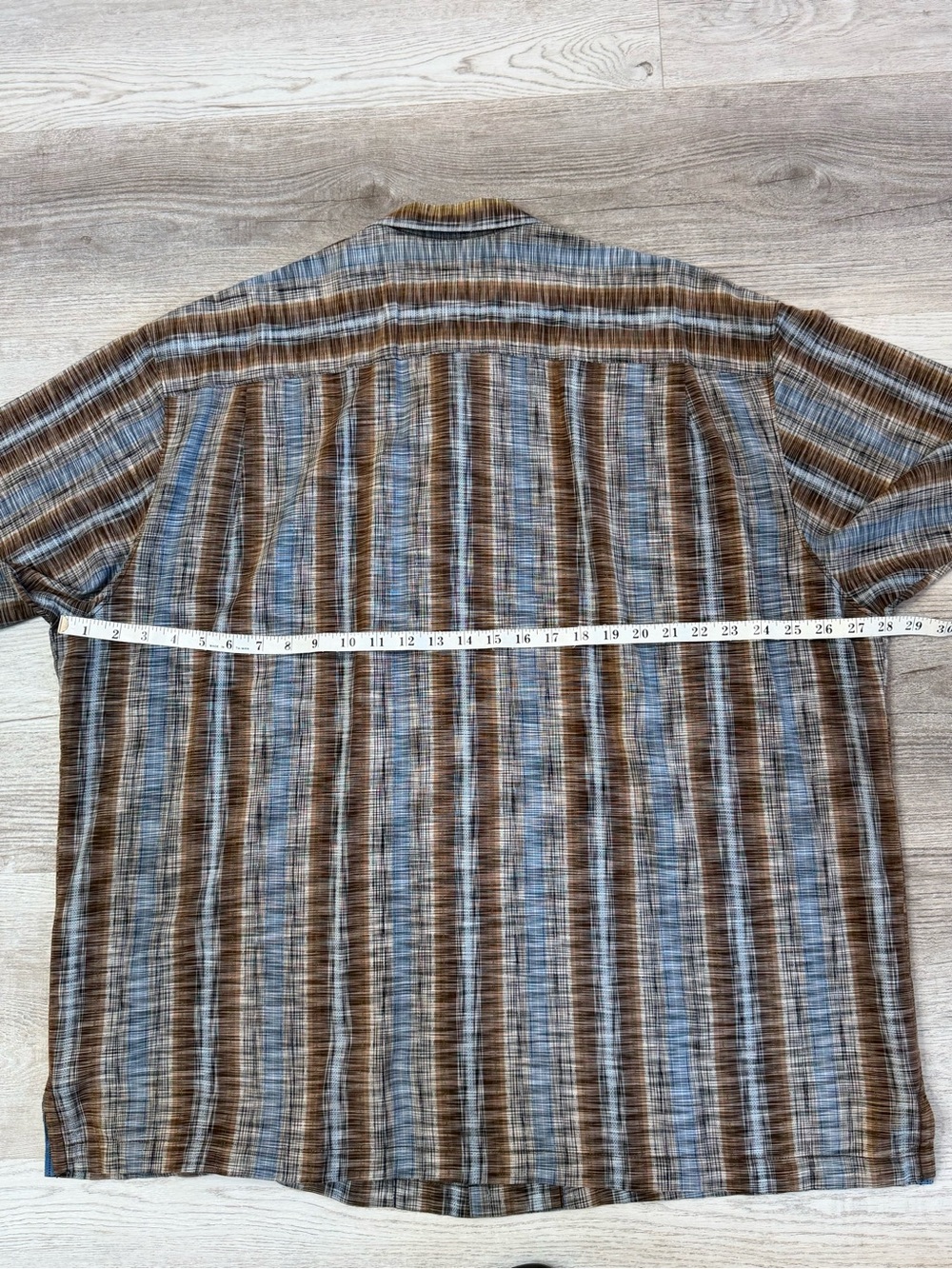 Tommy Bahama Striped Short Sleeve Silk Cotton Blend Camp Shirt Men’s XXL - Picture 9 of 11
